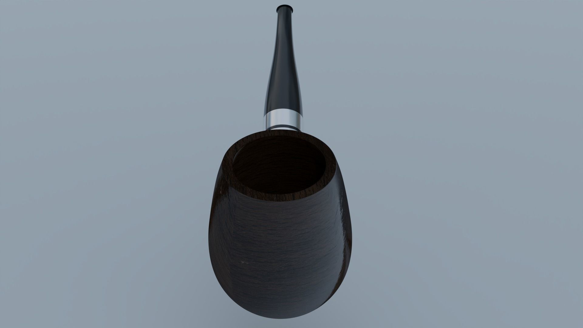 Smoking Pipe Half-Bent Wood 3D model_10
