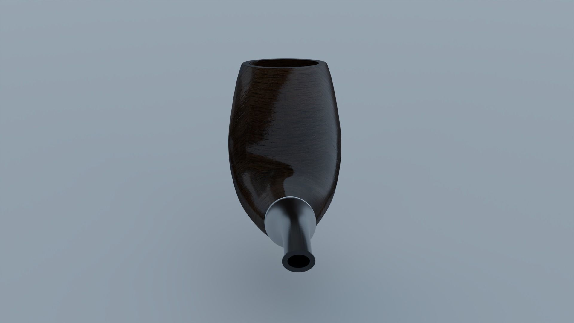 Smoking Pipe Half-Bent Wood 3D model_5