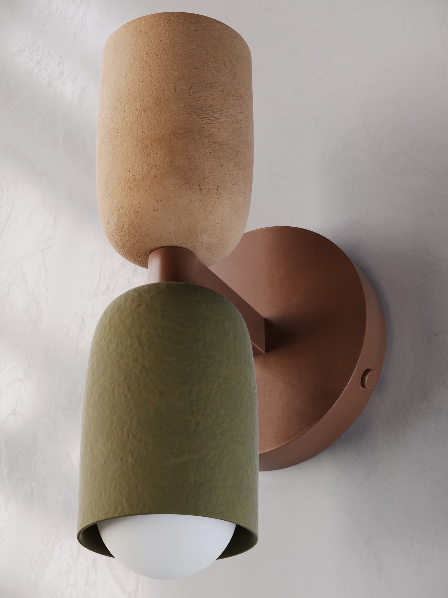 Ceramic Up Down Wall Lamp 3D model_2