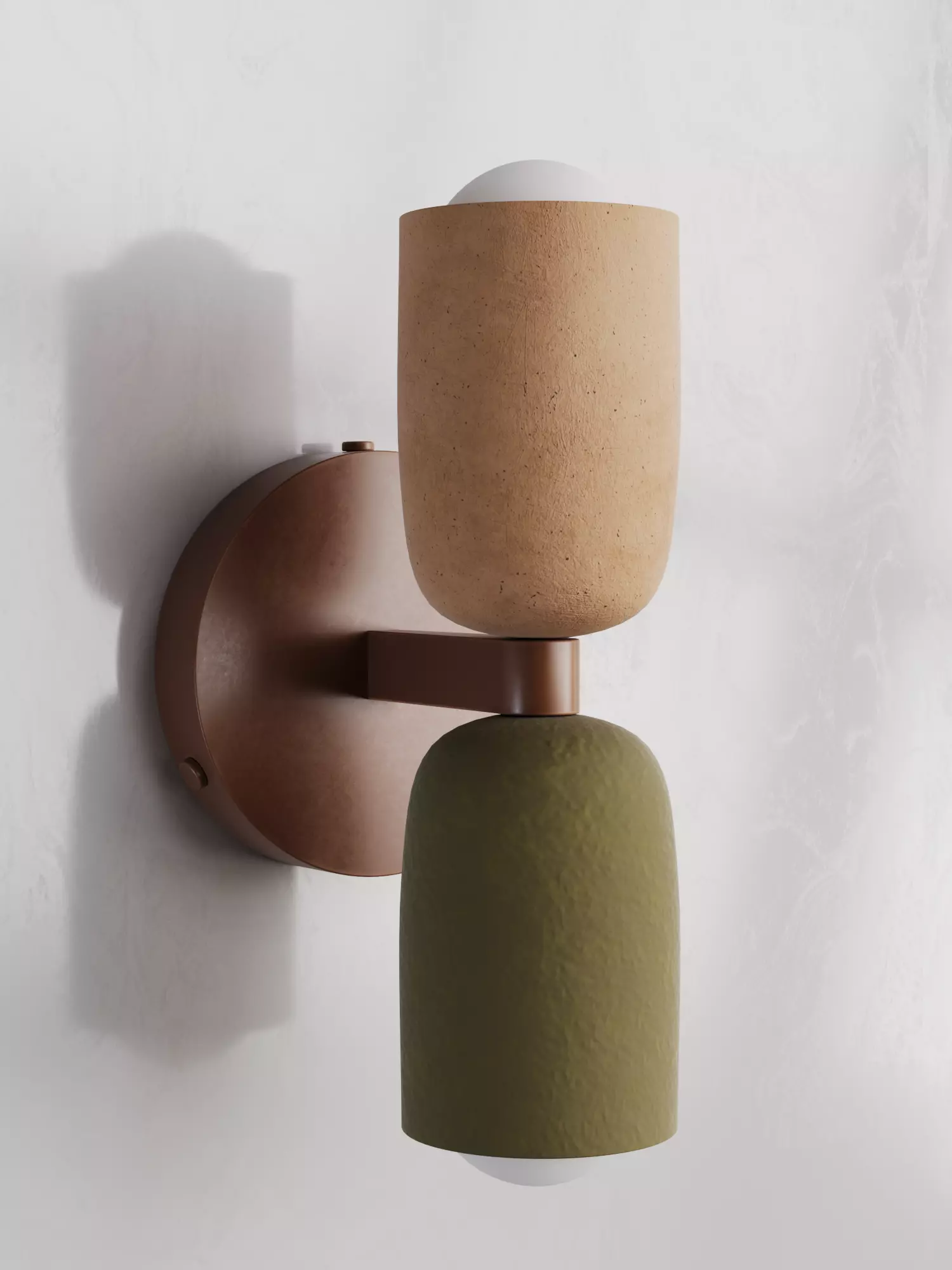 Ceramic Up Down Wall Lamp 3D model_0