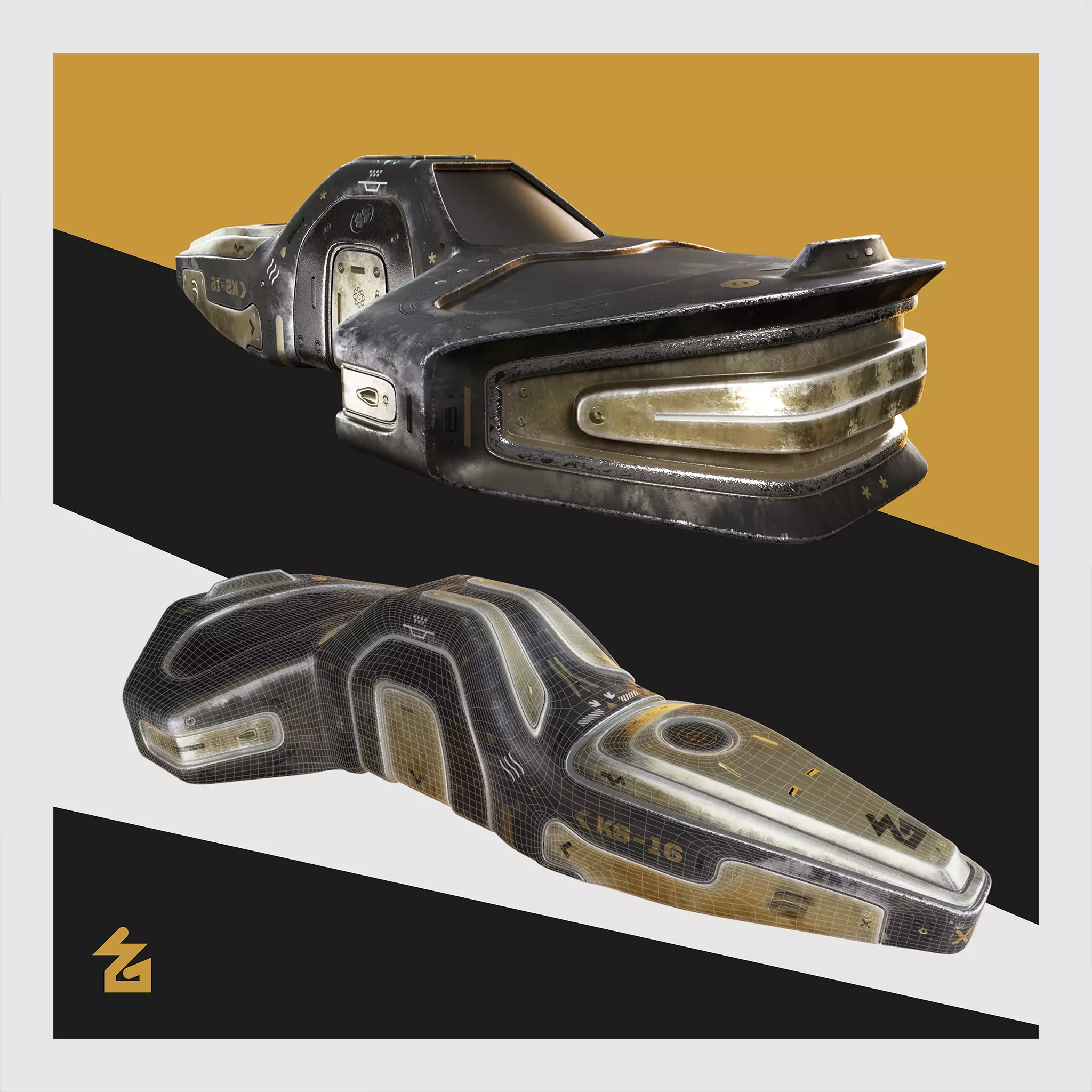 Sci-Fi spaceship  3D model_0