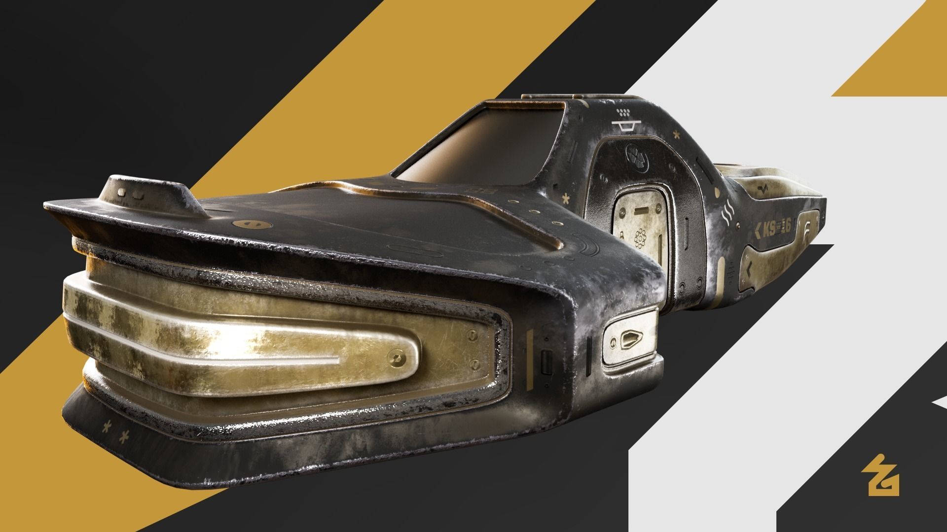 Sci-Fi spaceship  3D model_3