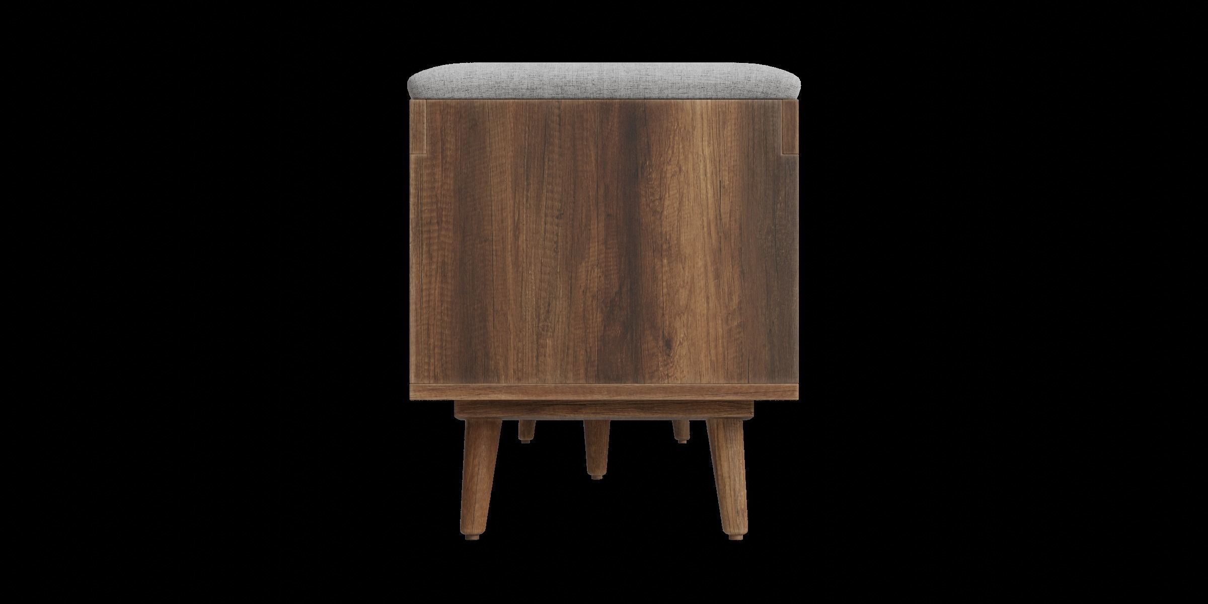 Wood Shelves Storage Bench Low-poly 3D model_6