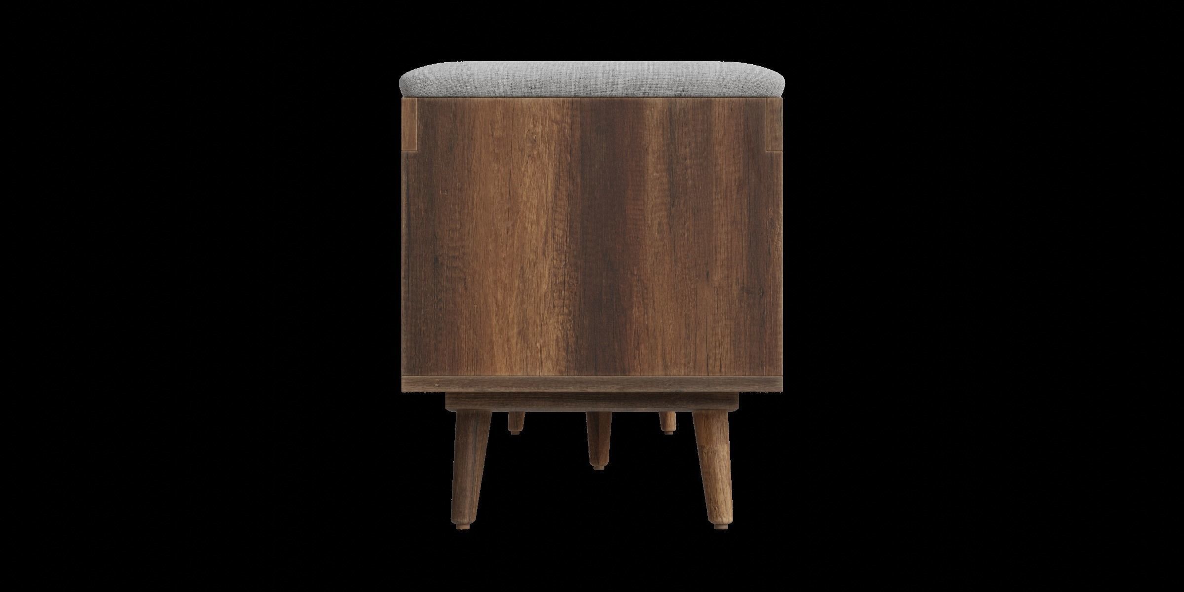 Wood Shelves Storage Bench Low-poly 3D model_8