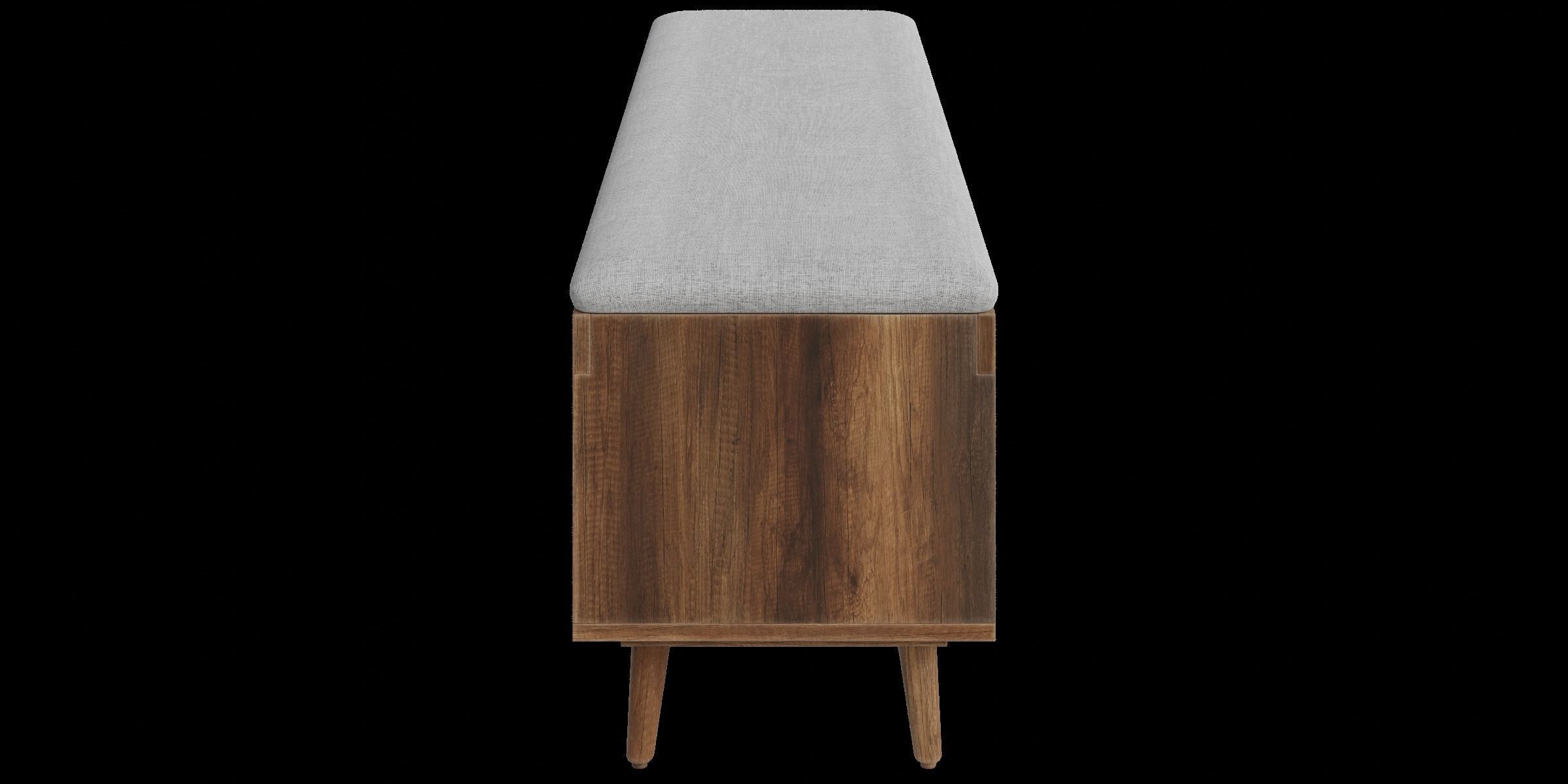 Wood Shelves Storage Bench Low-poly 3D model_11