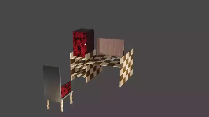 COMPUTER SETUP Low-poly 3D model