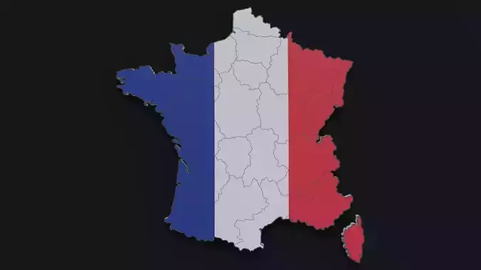 Political Map of  France 