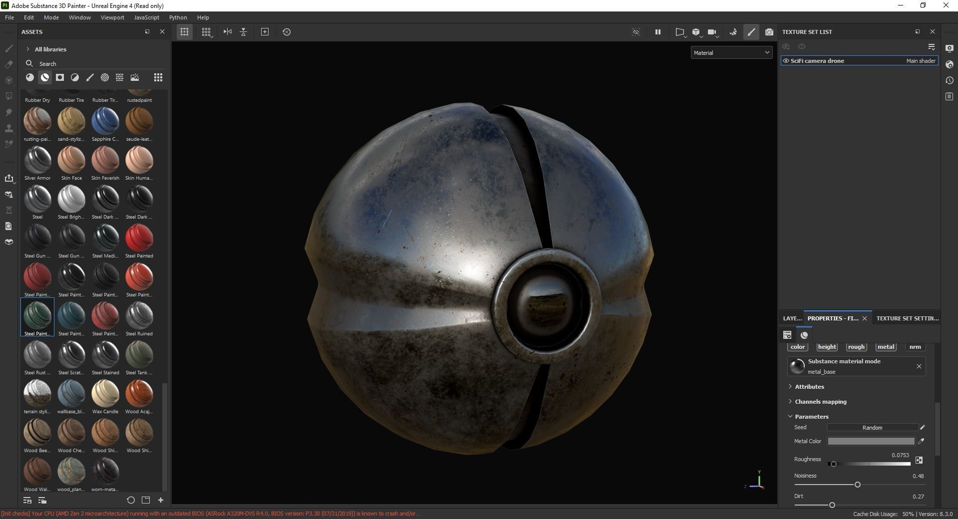 SciFi camera drone 3D Model Low-poly 3D model_6