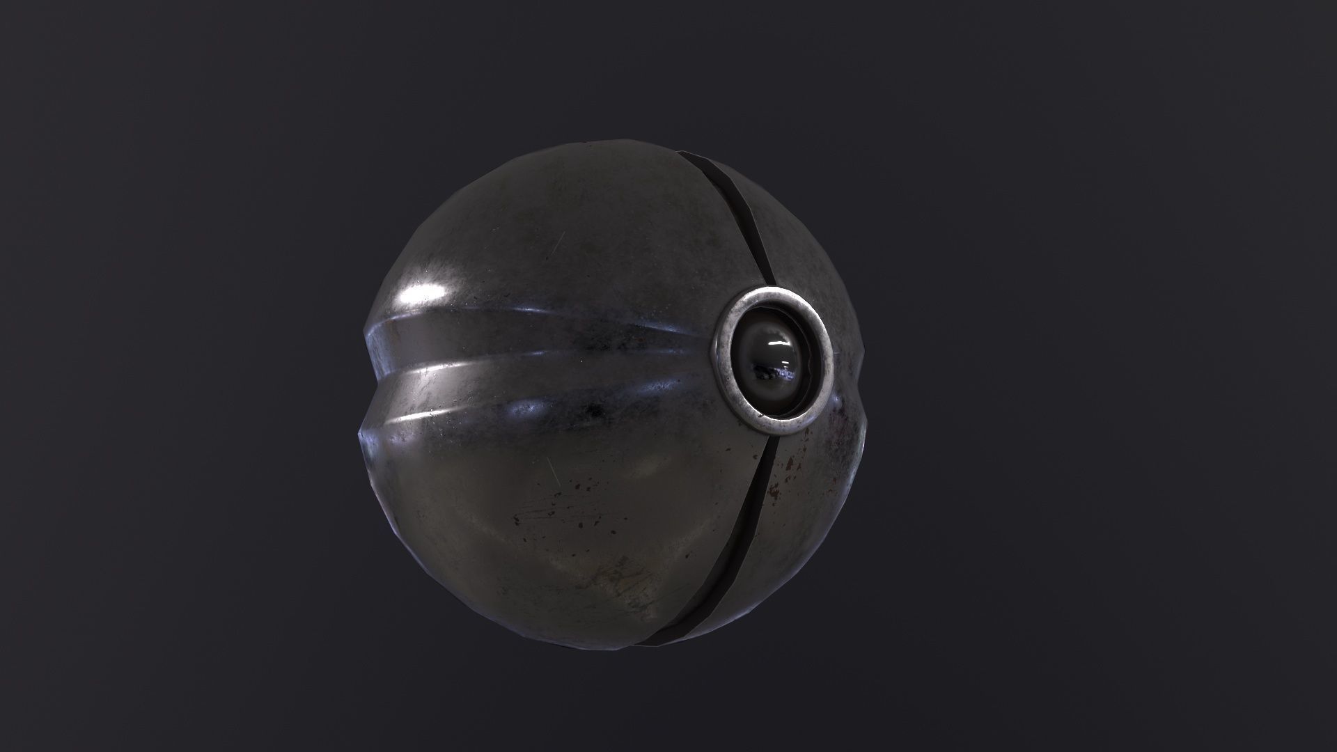 SciFi camera drone 3D Model Low-poly 3D model_2