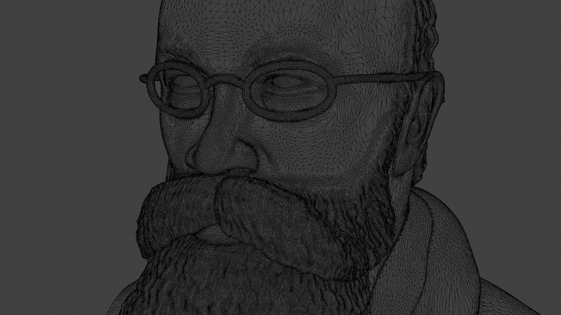 Professor Mykhailo Hrushevskyi Bust 3D print model_19