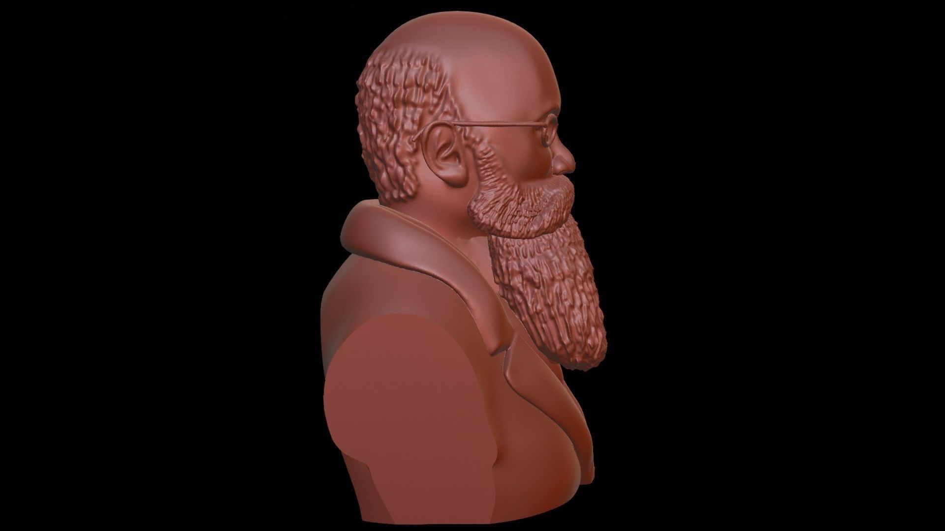 Professor Mykhailo Hrushevskyi Bust 3D print model_10