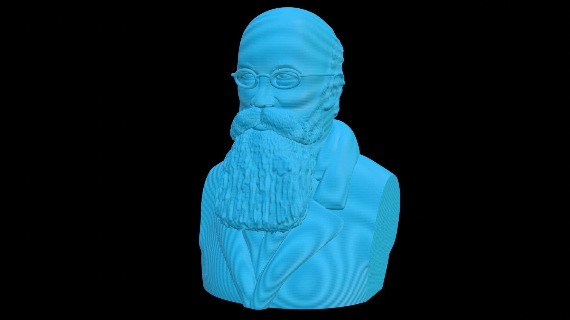 Professor Mykhailo Hrushevskyi Bust 3D print model_13