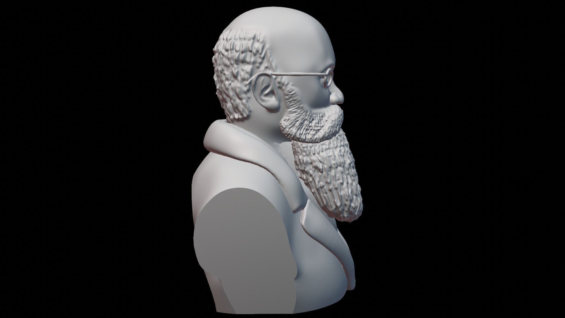 Professor Mykhailo Hrushevskyi Bust 3D print model_4