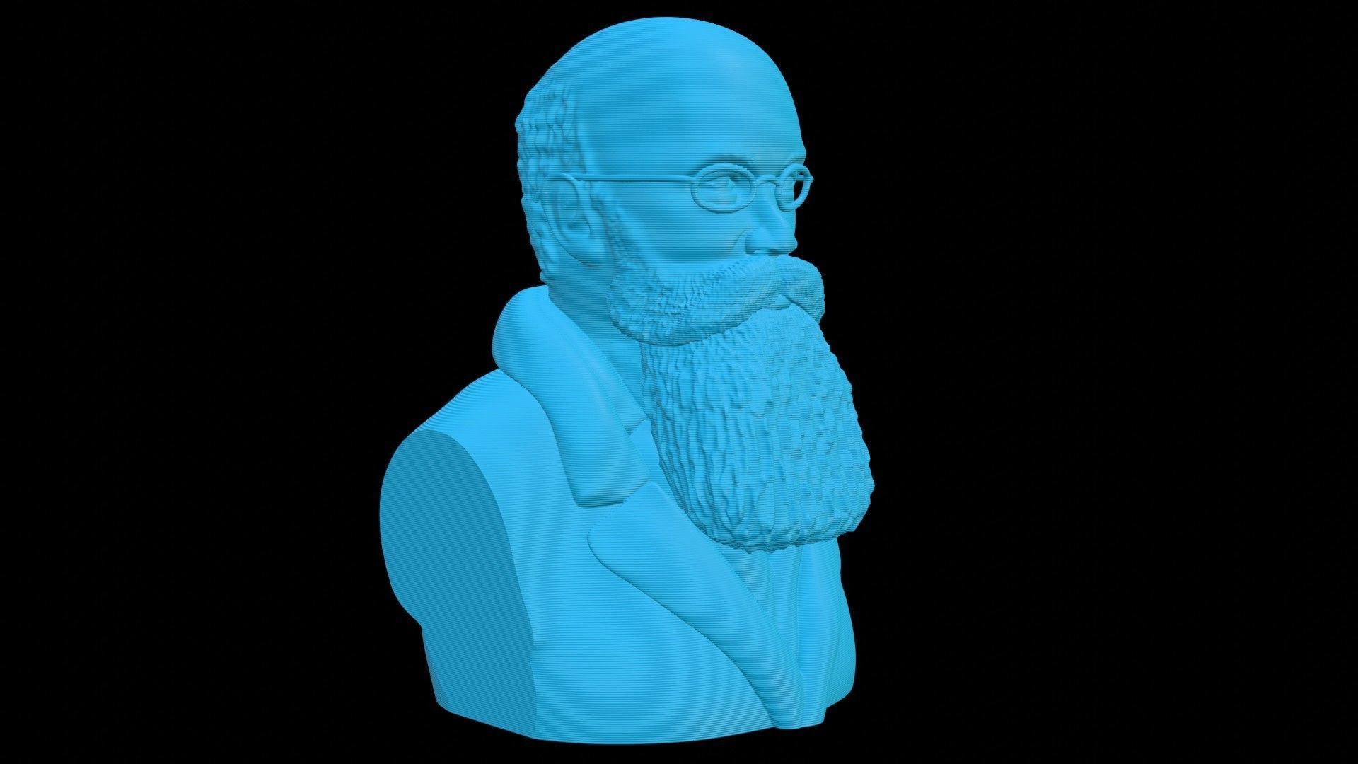 Professor Mykhailo Hrushevskyi Bust 3D print model_15