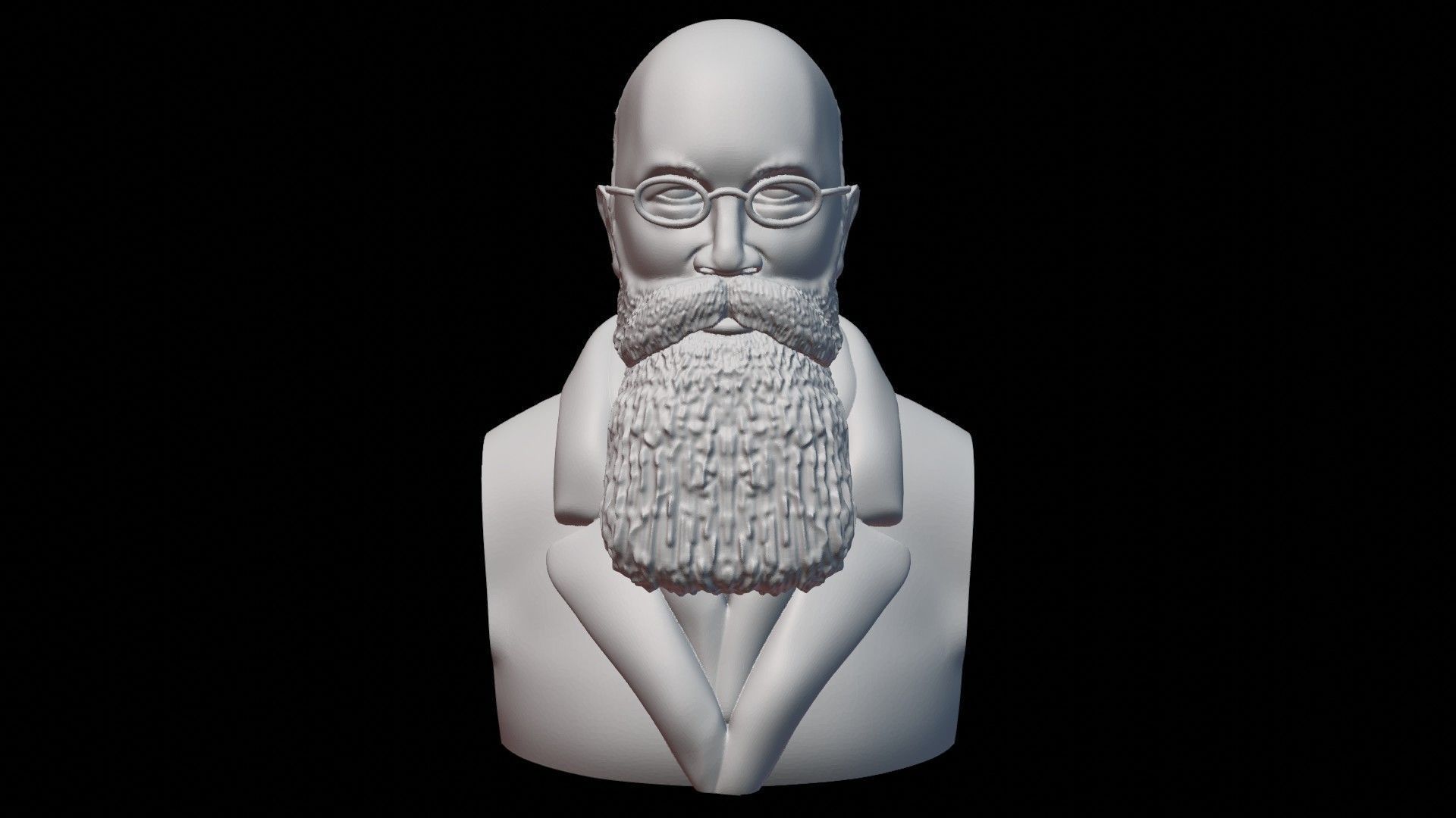 Professor Mykhailo Hrushevskyi Bust 3D print model_2