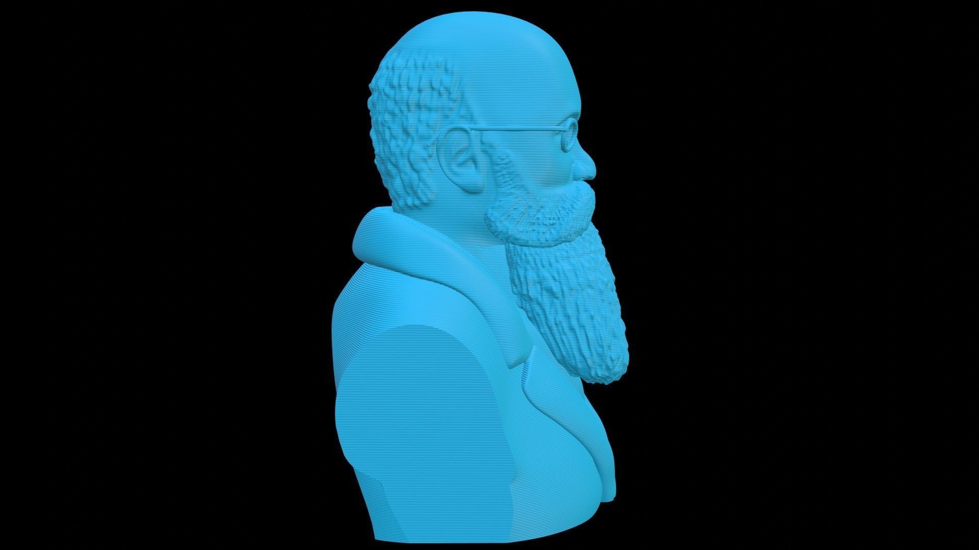 Professor Mykhailo Hrushevskyi Bust 3D print model_16