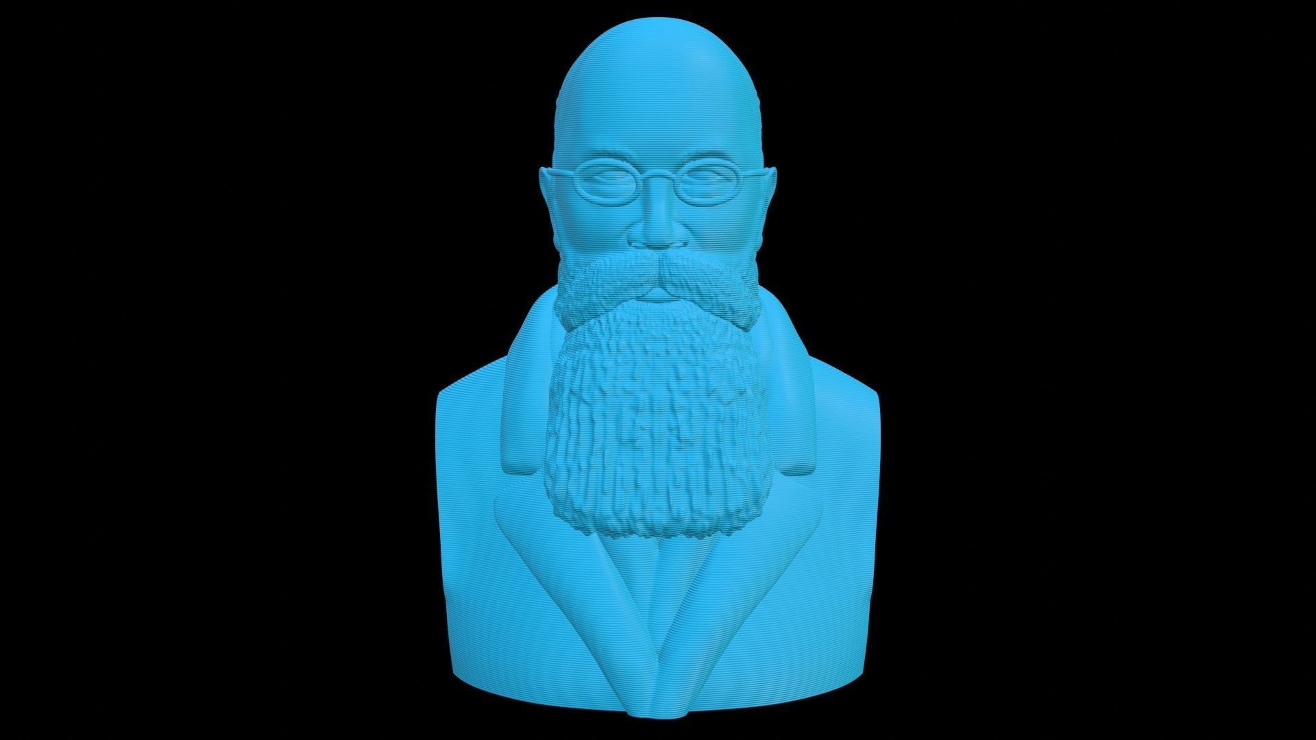Professor Mykhailo Hrushevskyi Bust 3D print model_14