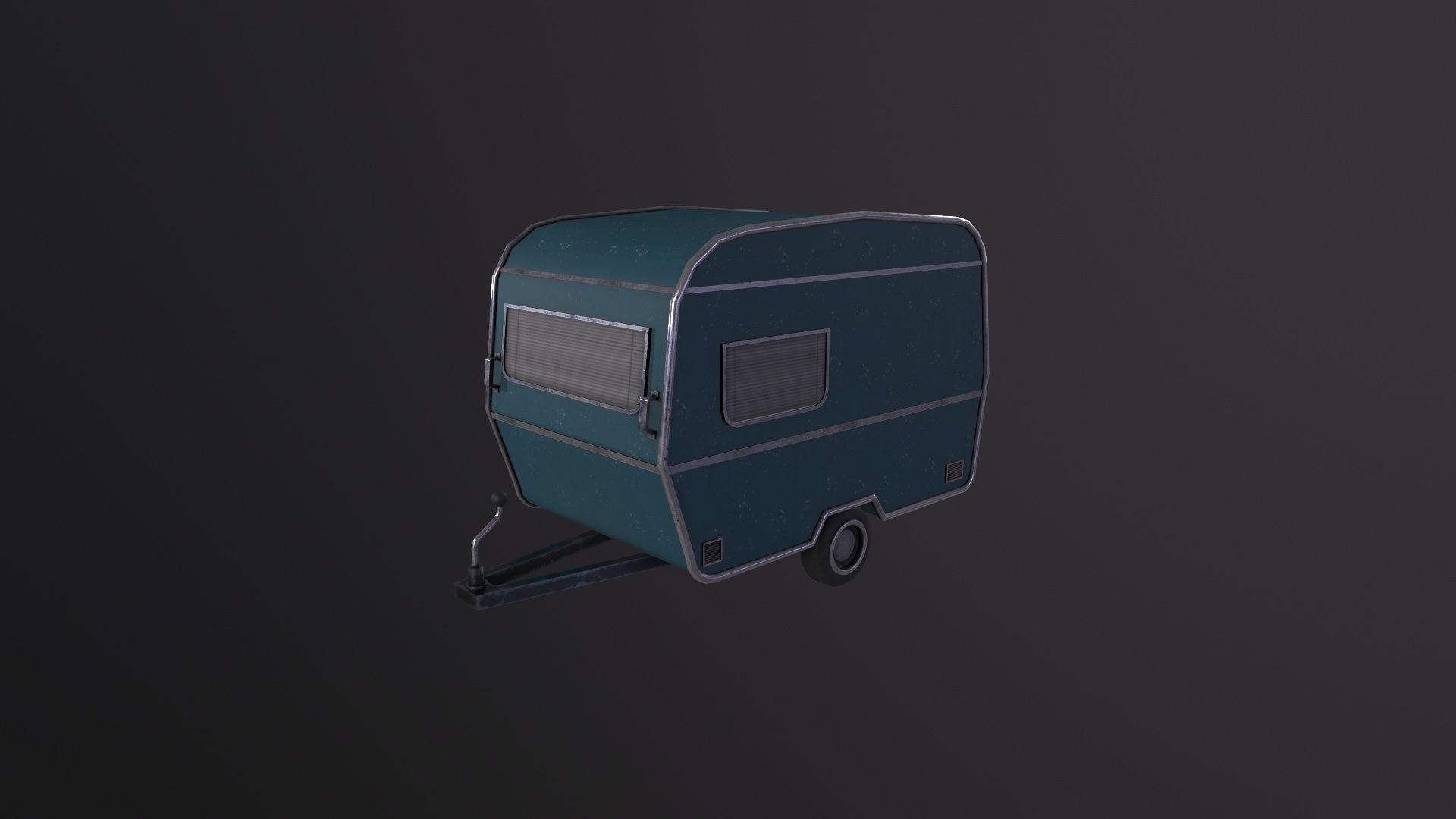 Caravan Trailer 3D Model Low-poly 3D model_4