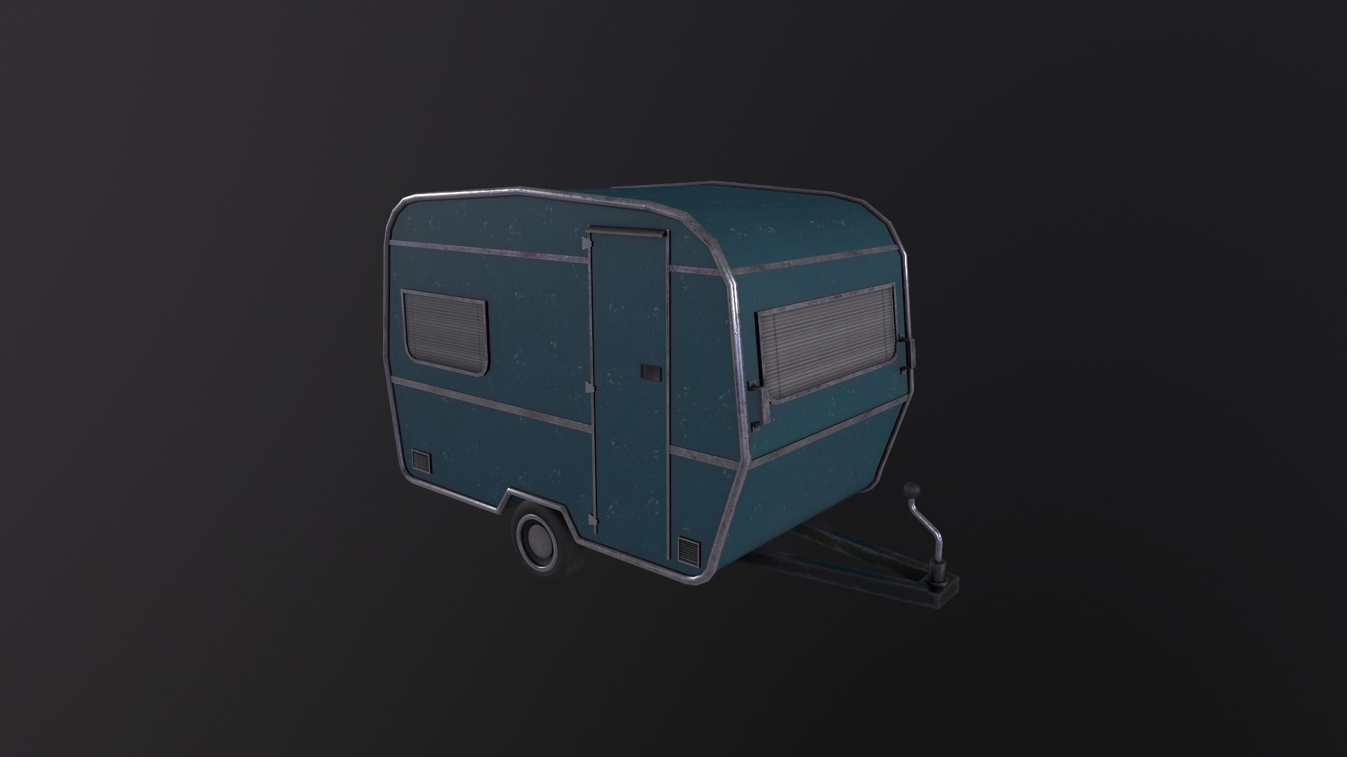 Caravan Trailer 3D Model Low-poly 3D model_2