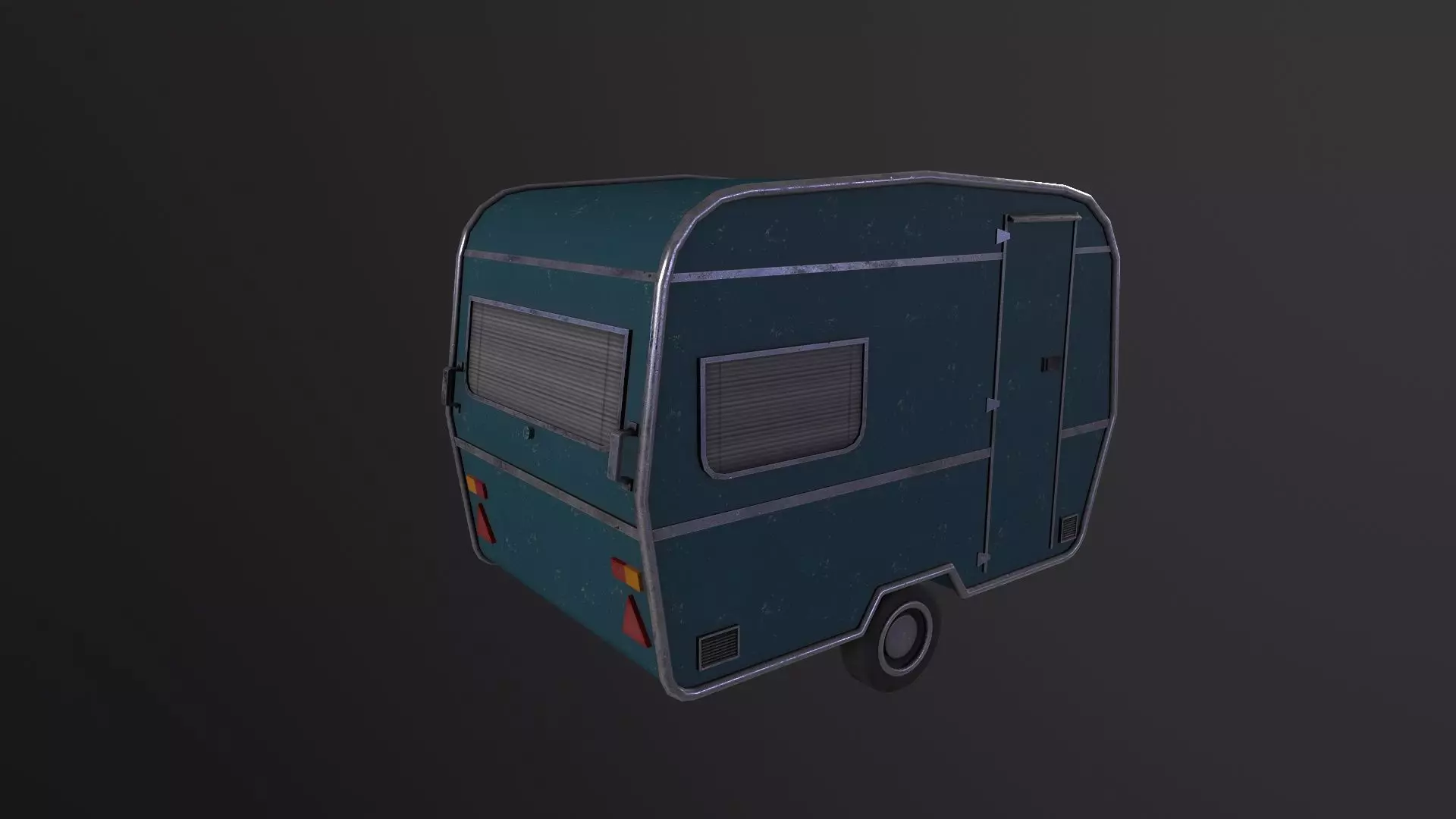 Caravan Trailer 3D Model Low-poly 3D model_0