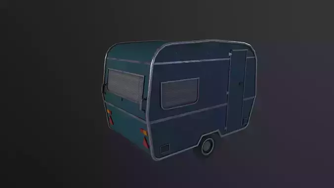 Caravan Trailer 3D Model Low-poly 3D model