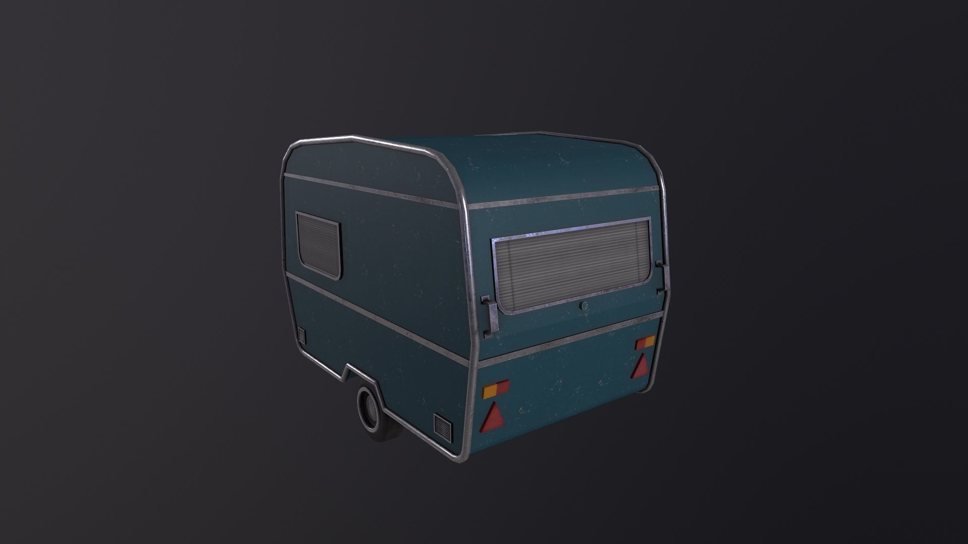 Caravan Trailer 3D Model Low-poly 3D model_5