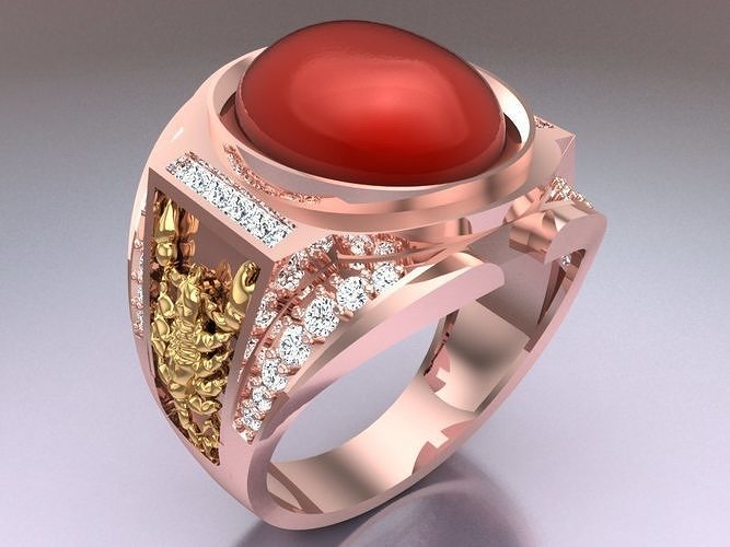 Scorpion Ring -Oval Rings - N3662 3D print model