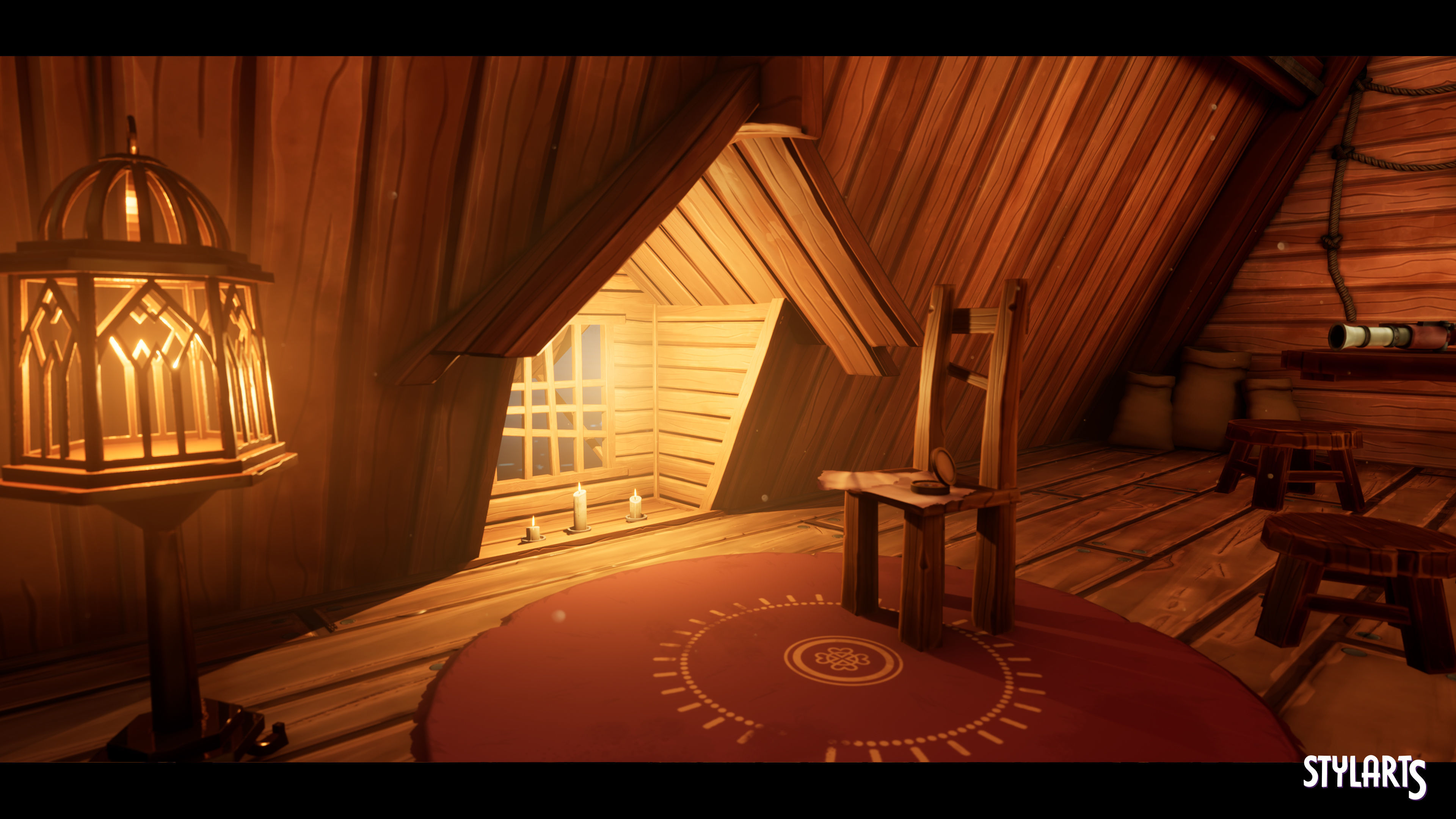 Stylized Pirate Tavern Modular Low-poly 3D model_4