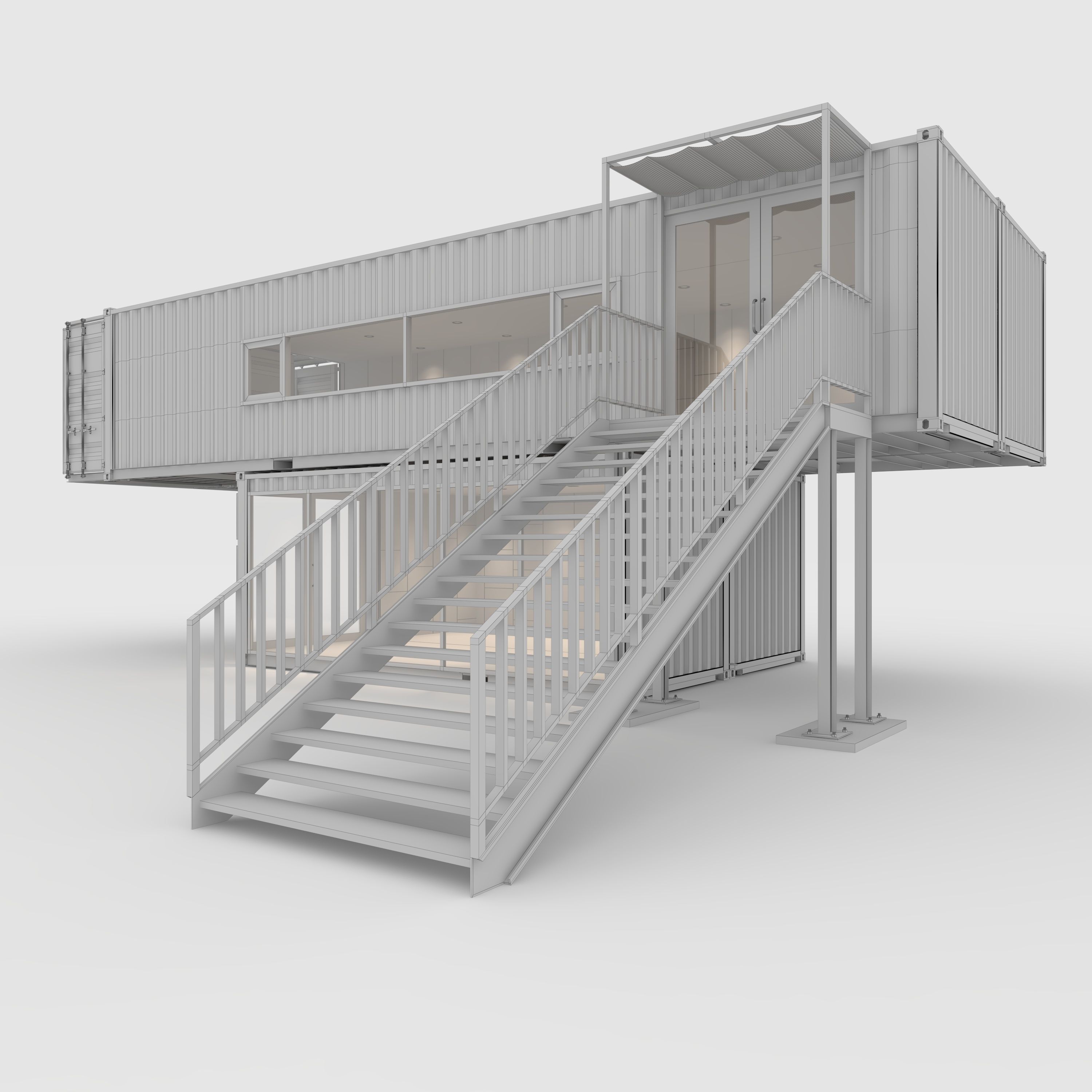 Container House 2 3D model_1