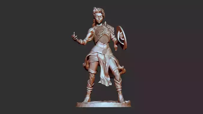 female fighter 3dprint  3D model
