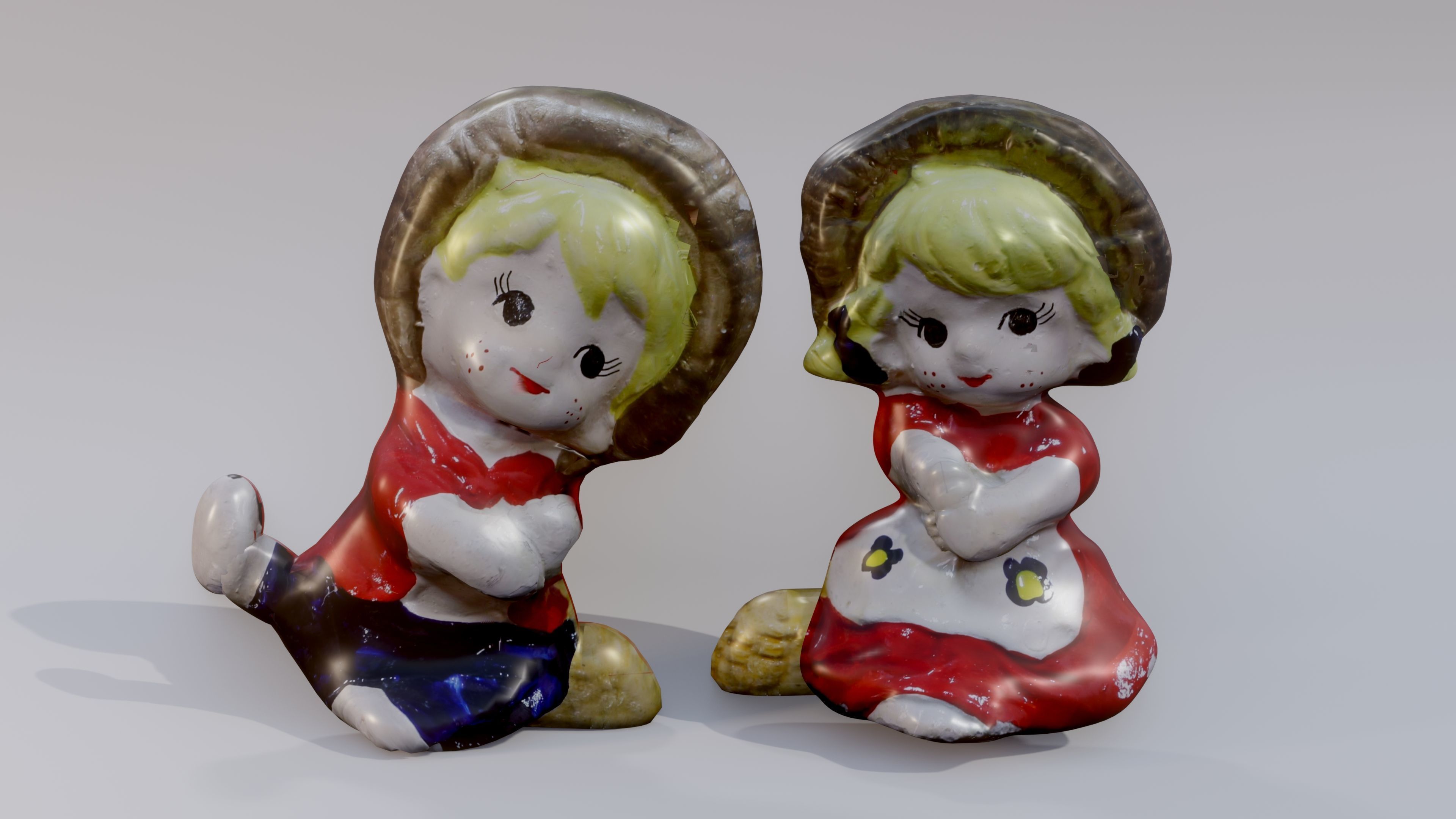 Baby Doll Low-poly 3D model_2