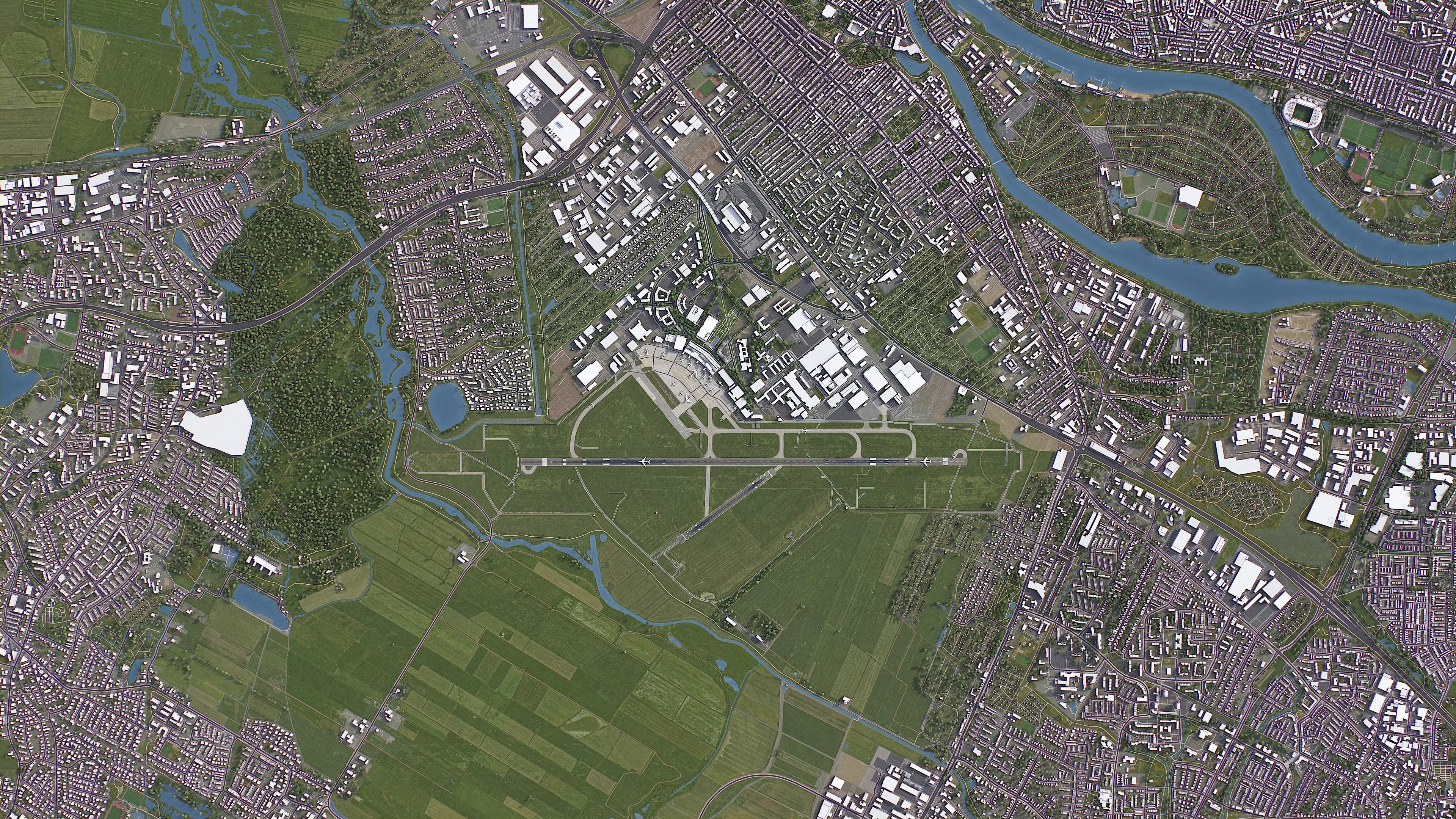 Bremen Airport Low-poly 3D model_8