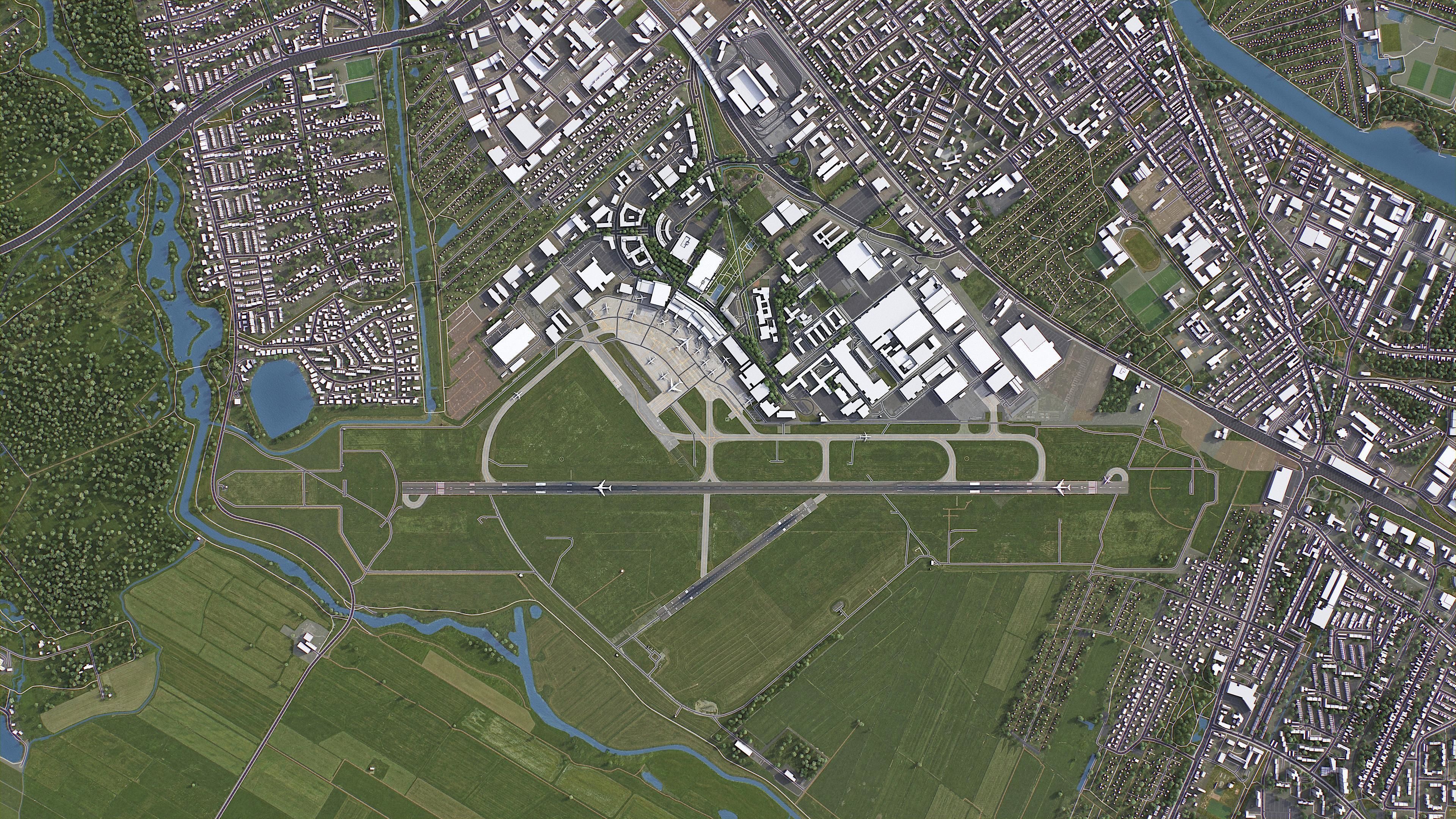 Bremen Airport Low-poly 3D model_7