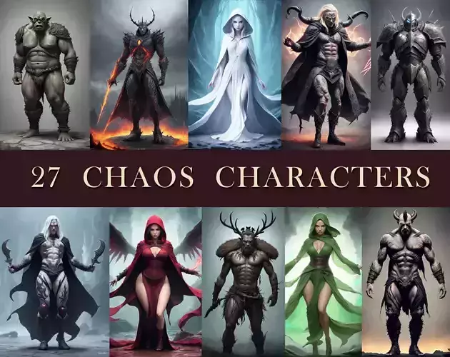 27 Chaos Fantasy Characters Texture