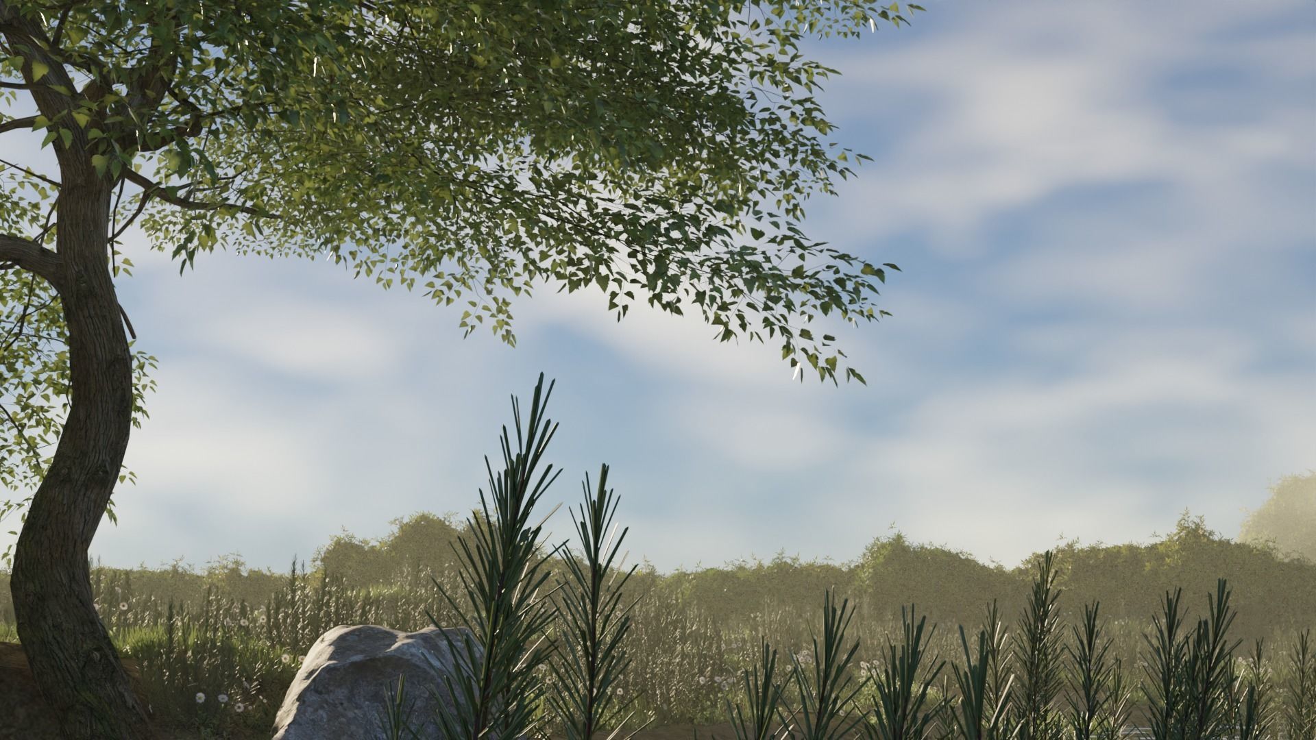 Stylized Nature Ruin in a Beautiful Landscape 3D model_3