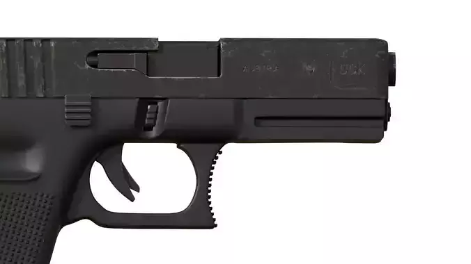 hand gun Low-poly 3D model