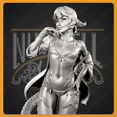 Nutshell Atelier - Dragonic girl - NSFW 3D print model
