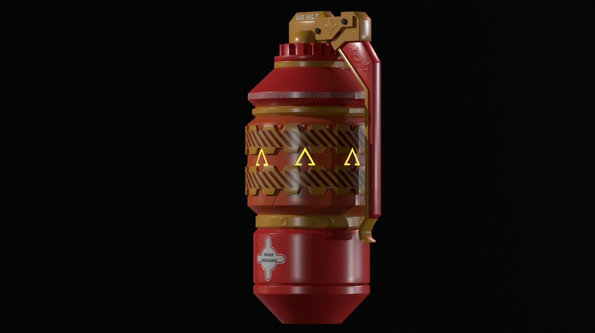  grenades01 Low-poly 3D model_9