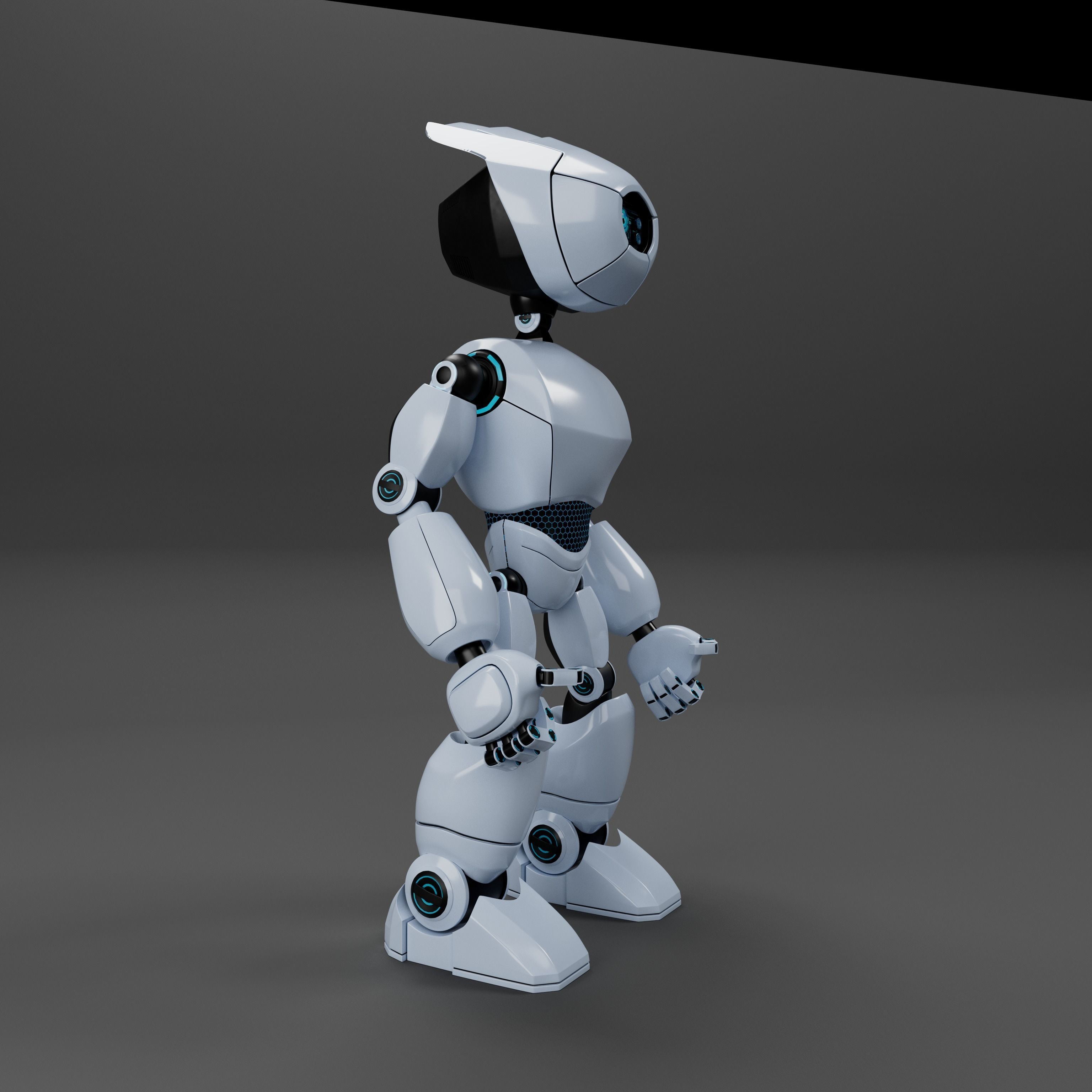 Robot  Low-poly 3D model_1