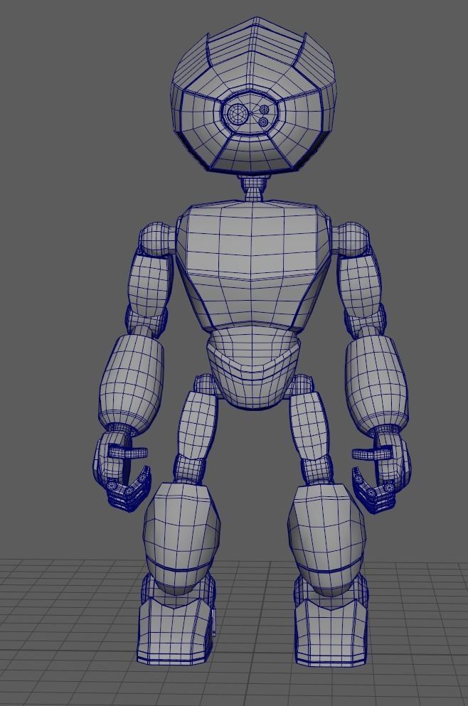 Robot  Low-poly 3D model_8