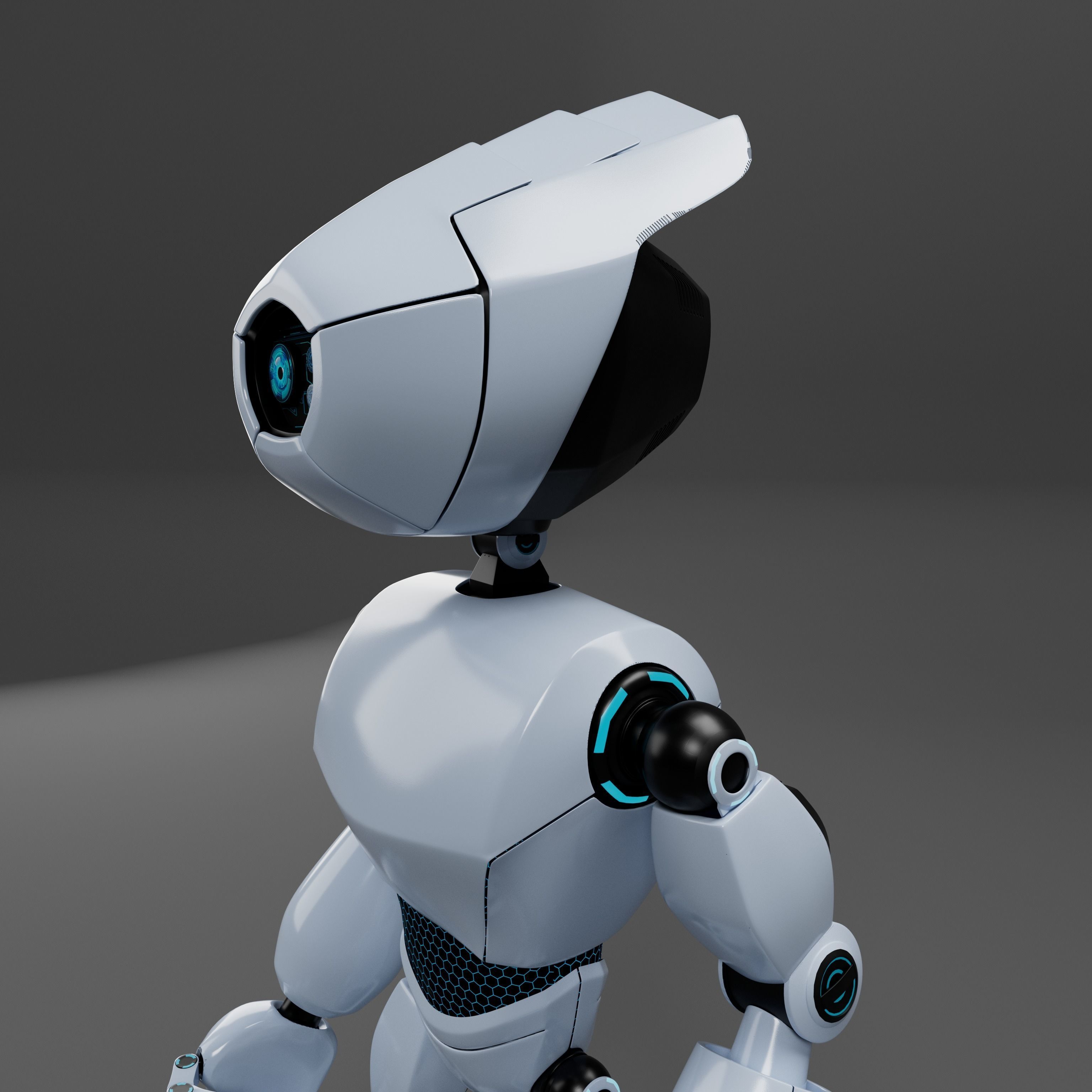 Robot  Low-poly 3D model_6