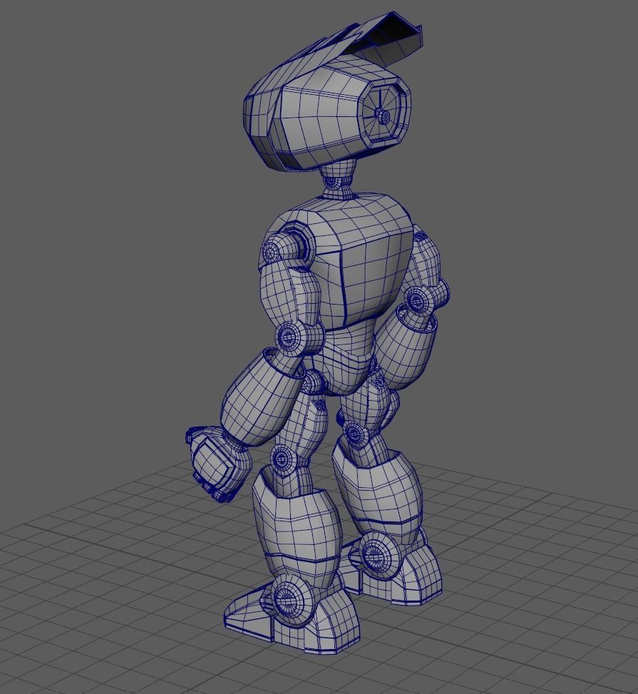 Robot  Low-poly 3D model_9