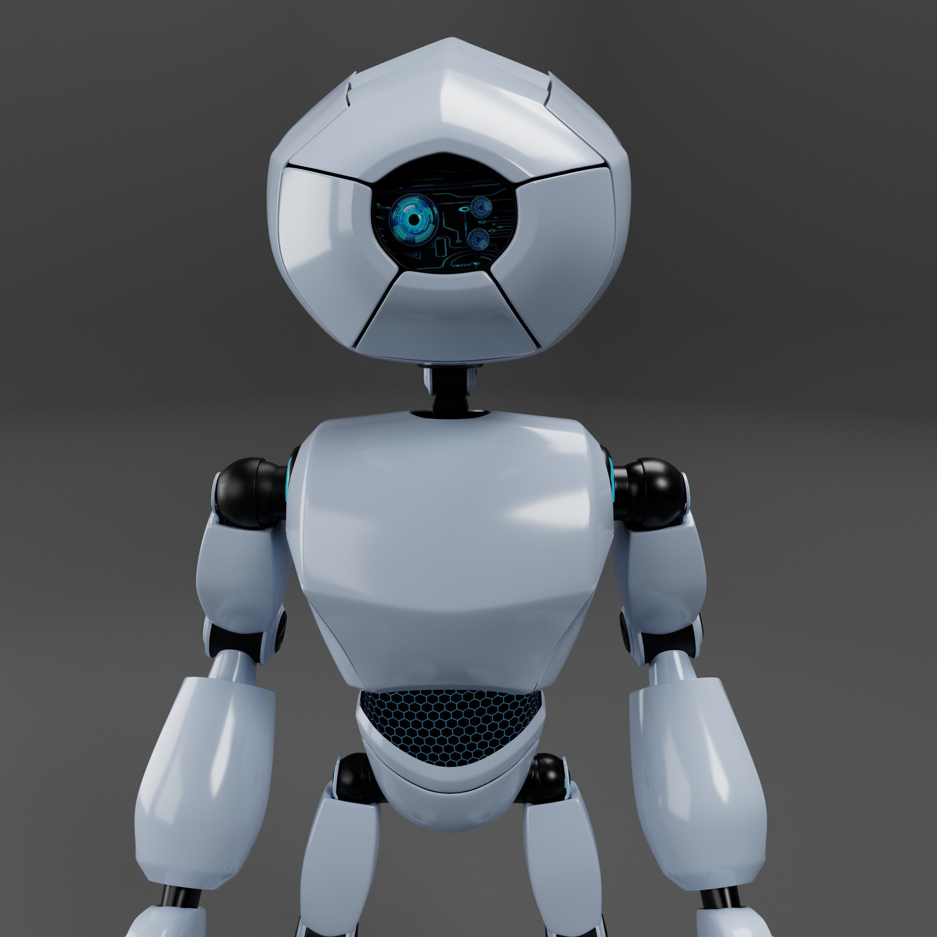 Robot  Low-poly 3D model_7