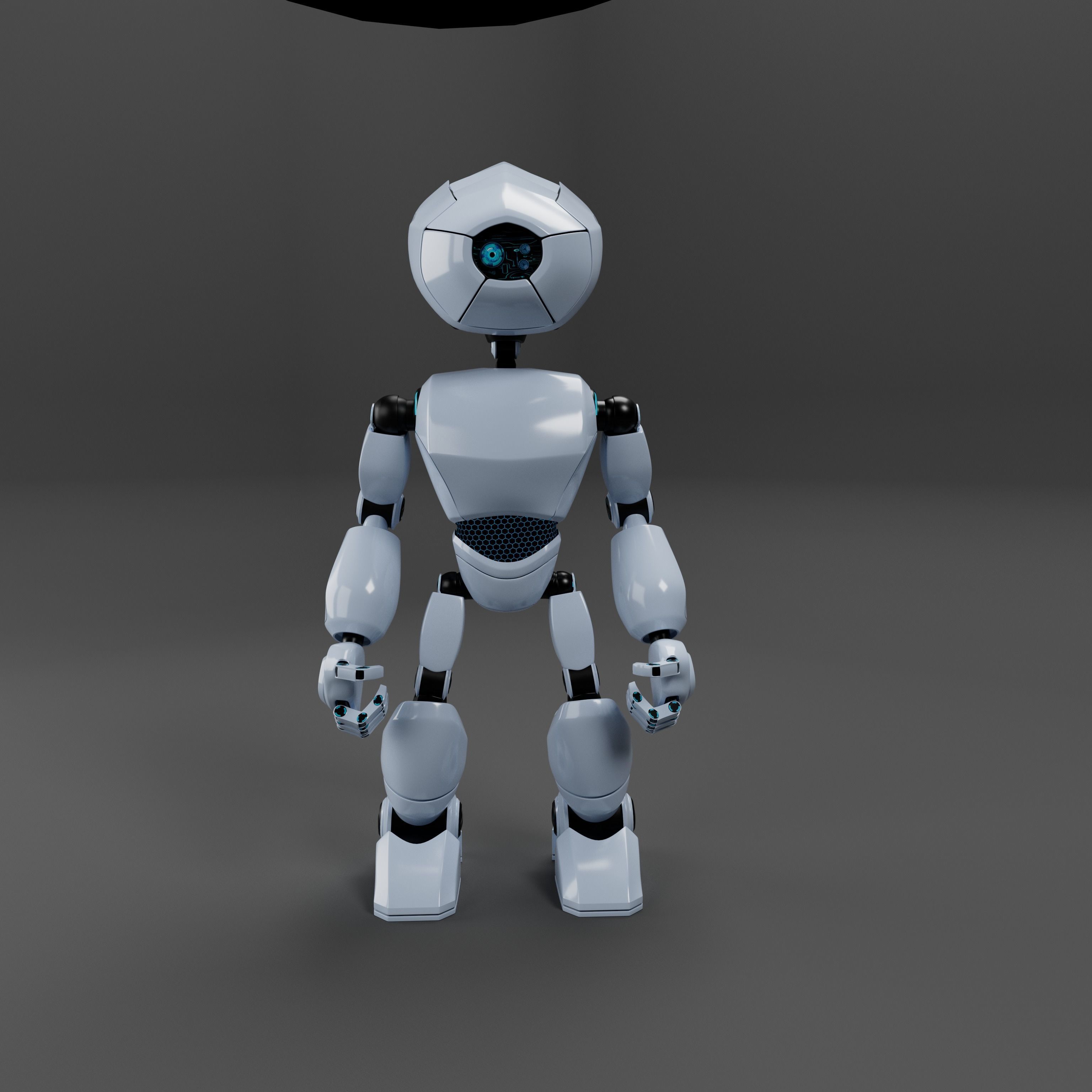 Robot  Low-poly 3D model_2