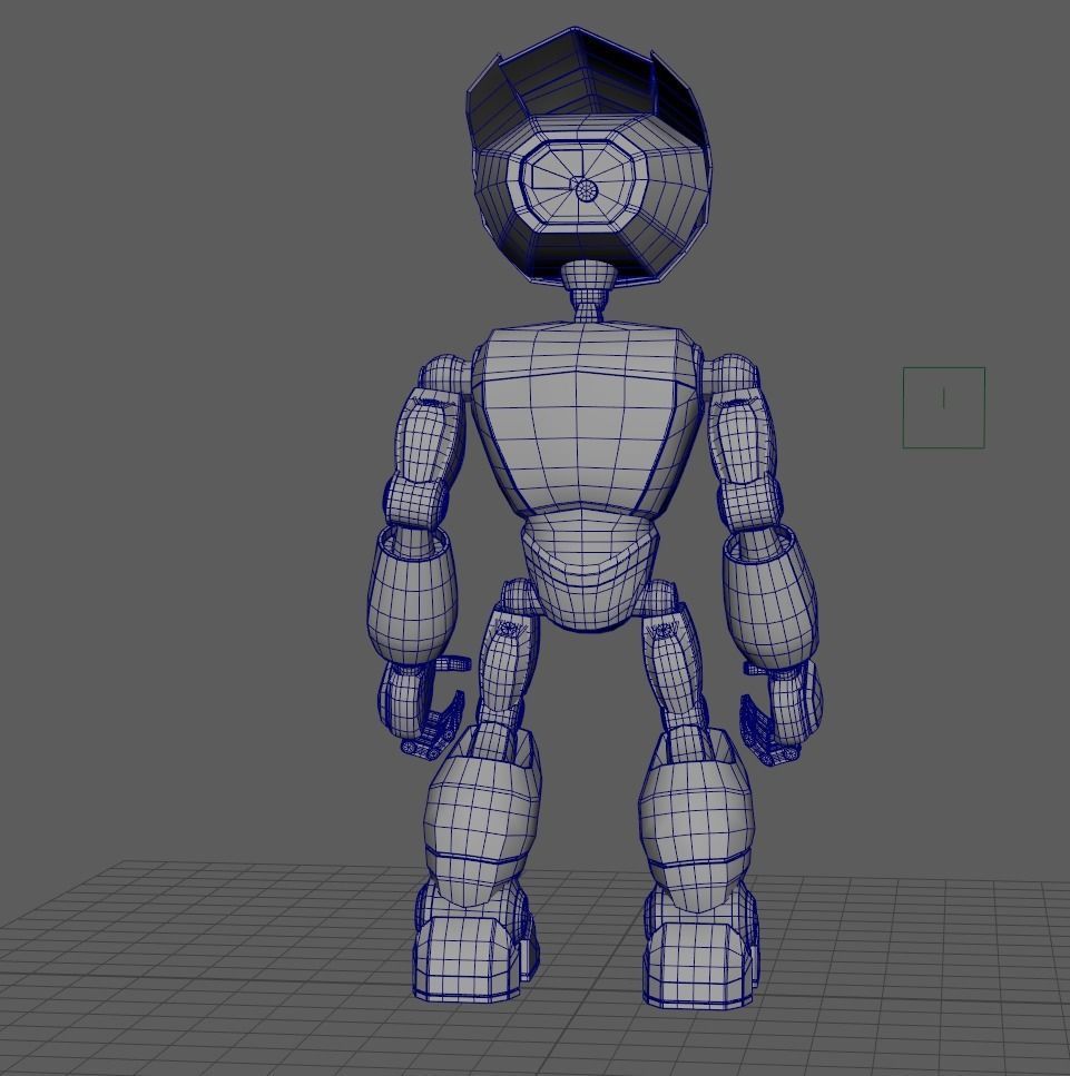 Robot  Low-poly 3D model_10