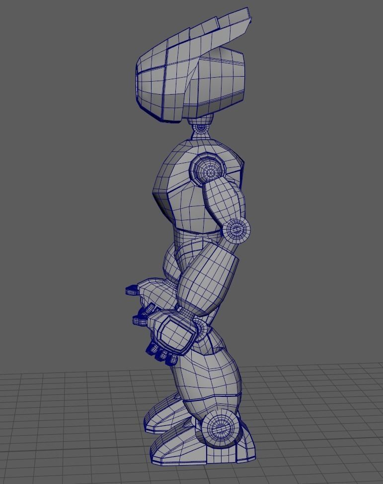Robot  Low-poly 3D model_11