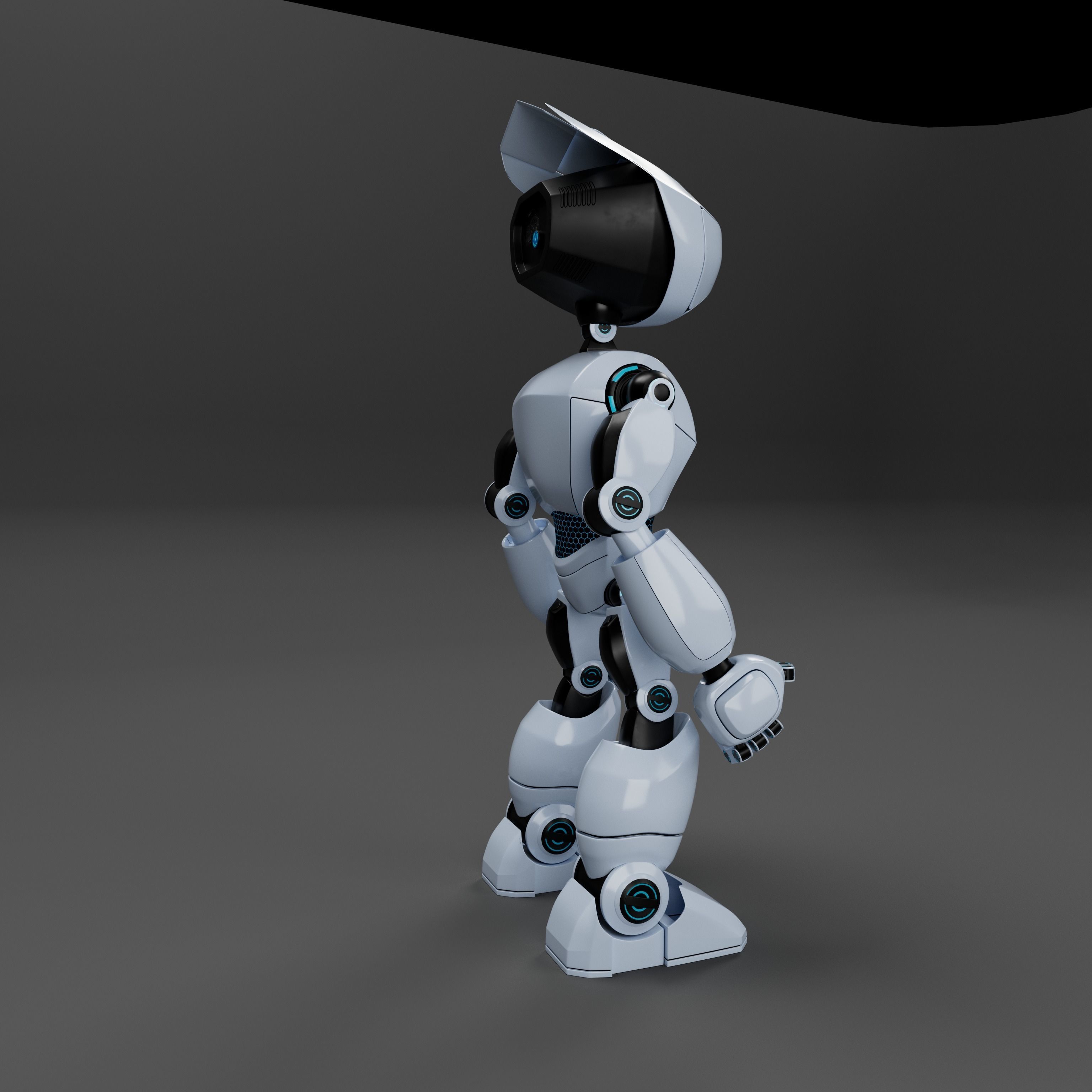 Robot  Low-poly 3D model_5
