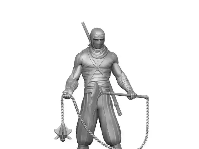 RYU HAYABUSA Ninja Gaiden with Kusarigama for 3D print STL