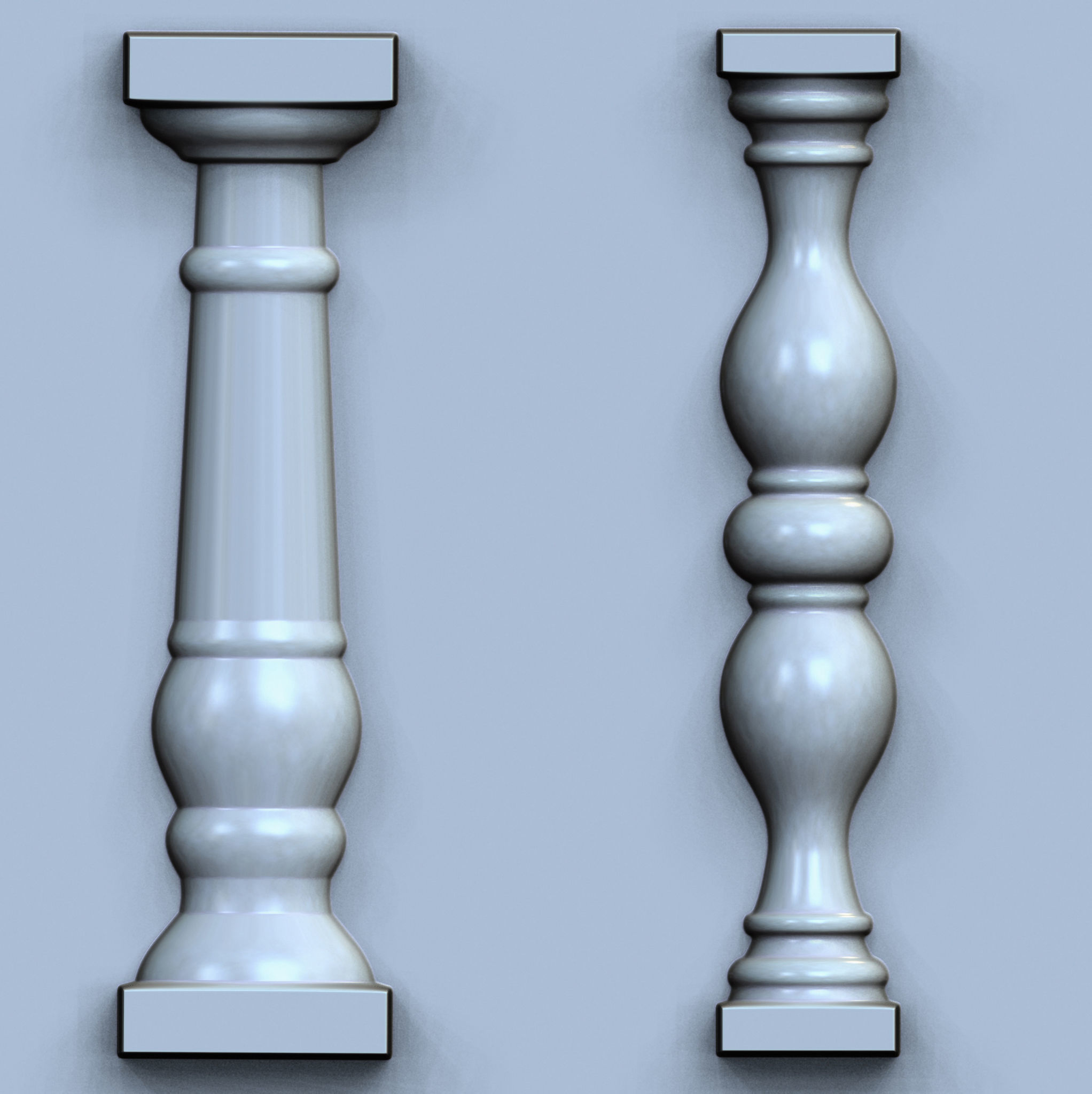 Baluster VDM and IMM Brushes for Zbrush  Low-poly 3D model_5