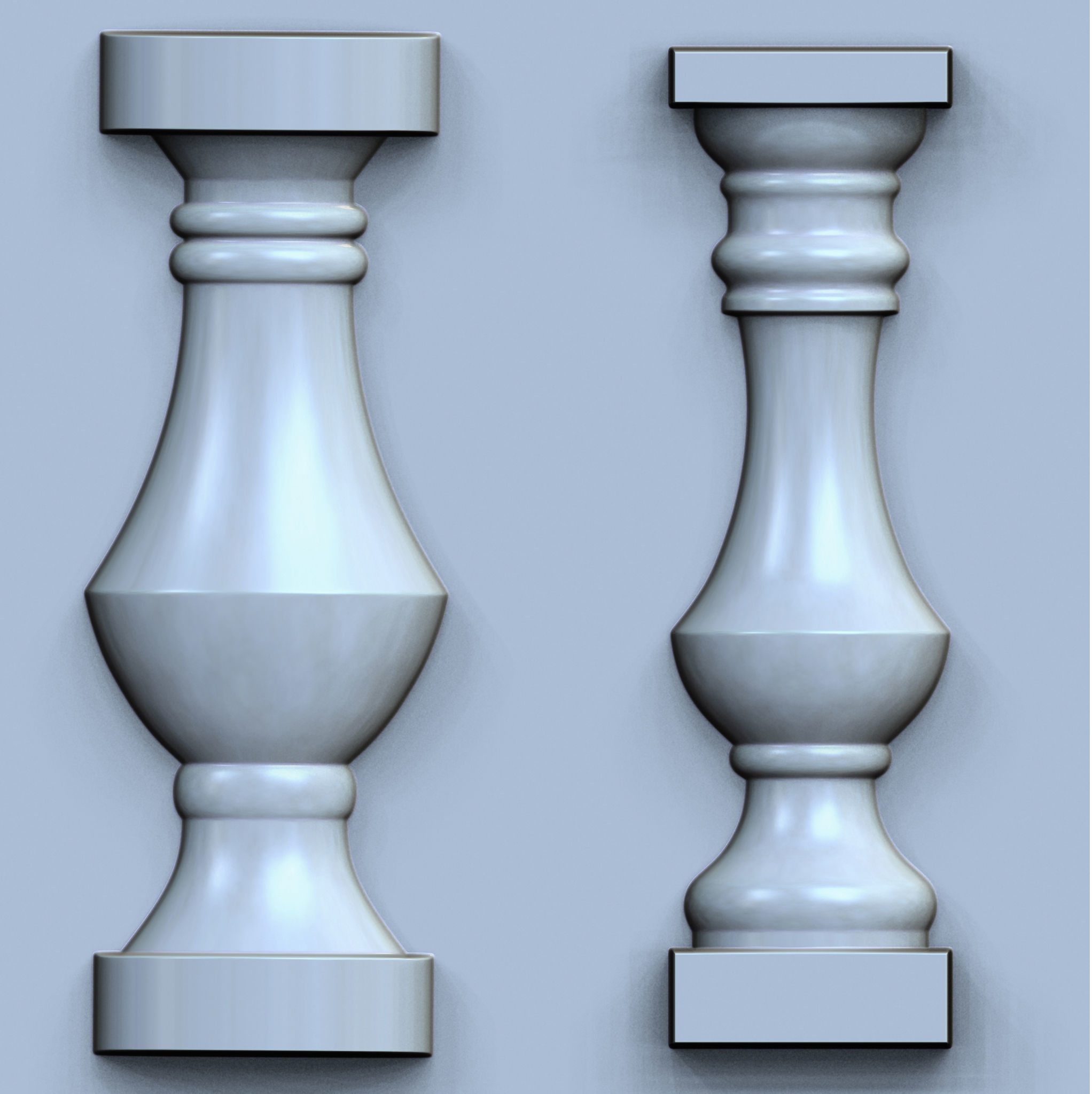 Baluster VDM and IMM Brushes for Zbrush  Low-poly 3D model_13